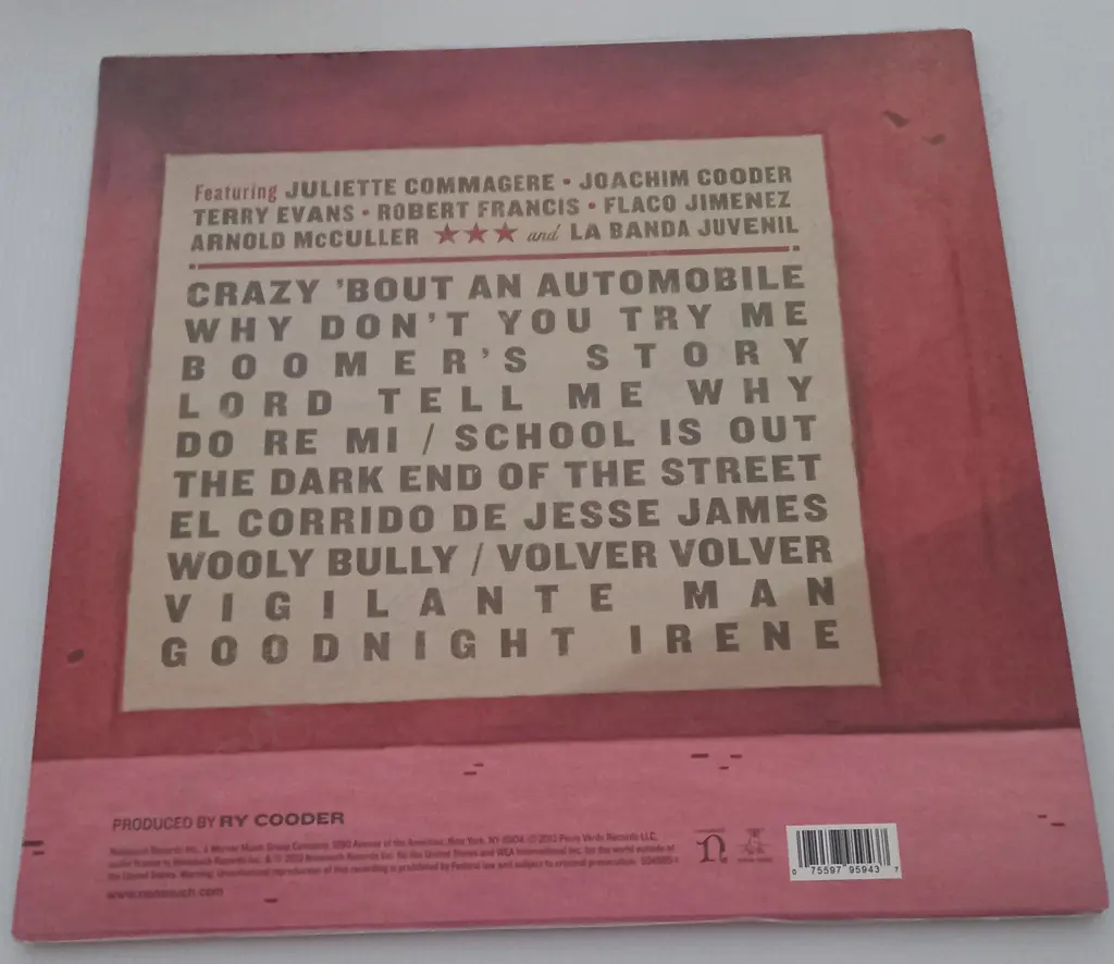 Ry Cooder And Corridos Famosos, Live In San Francisco (Sealed Album) Image 1++